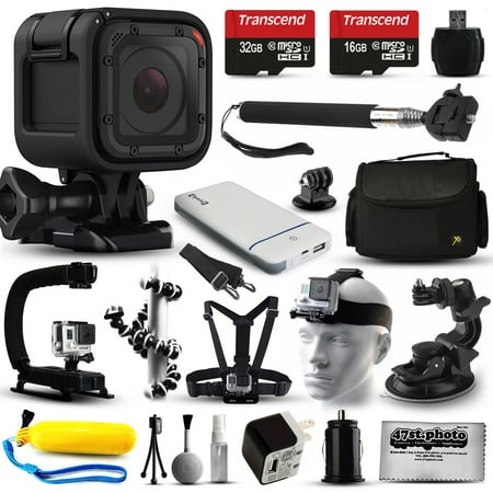 GoPro HERO5 Session HD Action Camera (CHDHS-501) with 16GB Card + Case + Floating Handle + Flexible Tripod + Head/Chest Strap + Car Mount + Opteka X-Grip + LED Light + Wrist Glove + Car Charger
