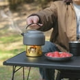 thumbnail image 1 of LJNYFDC Réchaud de Pique-Nique Mini Réchaud Extérieur avec Support Couvercle Réglable Pliable Poignée Coupe-Vent Camping Randonnée Brûleur Fourneau, 1 of 7