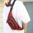 thumbnail image 2 of WIZUTIZ Fanny Packs for Women for Men with Adjustable Strap Zipper Pockets Medium Solid Bags Water Resistant Durable Bag 1 PC Red, 2 of 4
