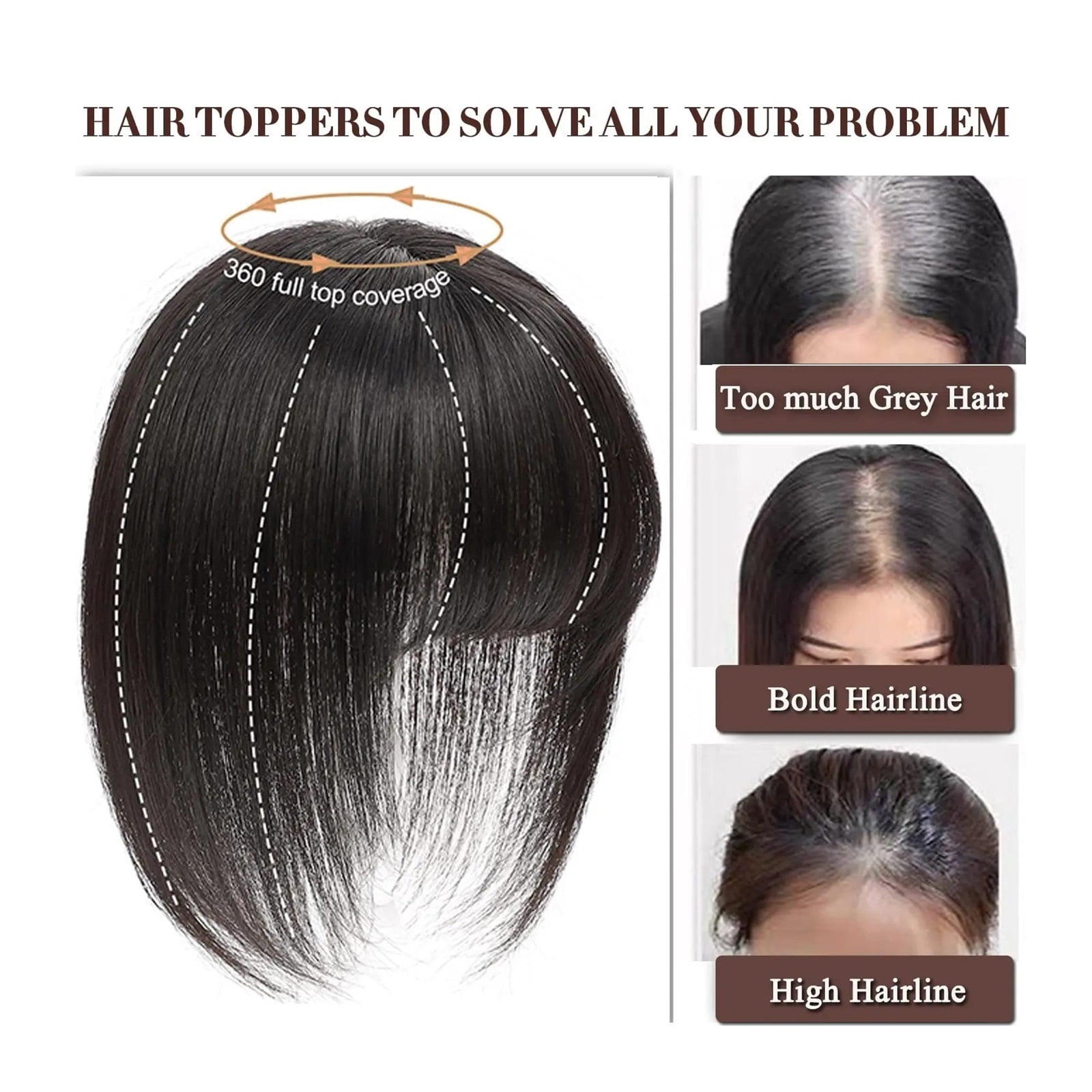 Human Hair with Bangs for Women Fringe Clip in Bangs Hair Pieces with Thining Hair Thick Hairpieces Adding Extra Hair Extensions