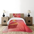 thumbnail image 4 of Ambesonne 13th Birthday Quilted Bedspread Set 2 Pcs, Cupcake 13 Art, Twin Size, Orange Blue Red, 4 of 5