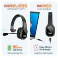 thumbnail image 4 of Delton 20x Bluetooth Headset, Ultralight Wireless Headphones for Computer, Laptop (2pack), 4 of 9