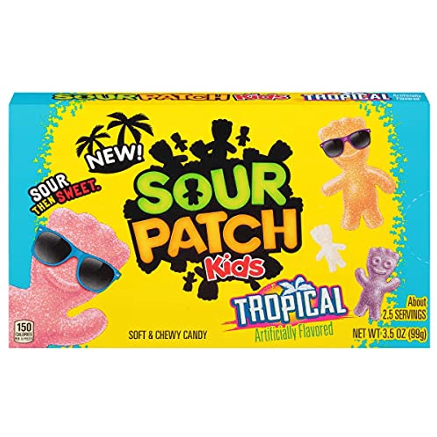 Sour Patch Kids Tropical Soft & Chewy Candy, 12 - 3.5 Oz Boxes
