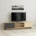 thumbnail image 2 of Modern TV Stand for TVs up to 80" with Storage Units, Oak&Anthracite TV Stand, Entertainment Center, 2 of 5