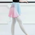 thumbnail image 3 of TiaoBug Ballet Dance Wrap Skirts Womens Gymnastics Yoga Chiffon Gradient Skirt Type G OneSize, 3 of 3