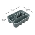 thumbnail image 3 of Idomy 4-Pack Plastic Commercial Carry Caddy for Cleaning Products, Gray, 3 of 8