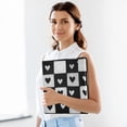 thumbnail image 6 of Hard Shell Ring Binder With Clip Holds 200 Sheets Office Home Organization Black and White Small Hearts, 6 of 10