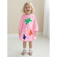 thumbnail image 2 of Bellafa 2-7T Girls Cotton Long Sleeve Casual Cartoon Appliques Jersey Dresses Toddler Kids School Party Dress Easter Christmas Gift, 2 of 9