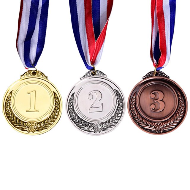 Deporte Medalla de premio para niños Ganador Insignia de recompensa Premio de juego al aire libre para niños (Oro 1)