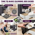 thumbnail image 6 of Cat Litter Box with Litter Mat and Scoop, Large Foldable Litter Box with Lids, Free in& Out Covered Kitty Litter Box, Odor Control Enclosed Litter Box, Anti- Splashing Easy Clean,Dark Purple, 6 of 17