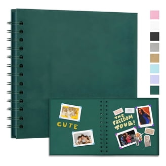 Large Self-Adhesive Photo Album - Holds 4x6 & 8x10 Photos, 40 Pages, Linen Cover Scrapbook For Travel, Wedding, Baby