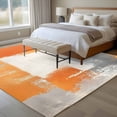 thumbnail image 4 of 8'x10' Area Rugs, Burnt Orange Gray Indoor Outdoor Area Rug for Living Room Bedroom, Geometric Oil Painted Abstract Modern Washable Bathroom Rugs Kitchen Floor Carpet Mats Home Decor Aesthetic, 4 of 8