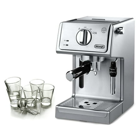 espresso machine cappuccino pump bar delonghi combination glasses italian stainless steel shot dialog displays option button additional opens zoom