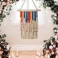 thumbnail image 4 of Tapiz Tejido De Macramé Colgante borlas manta macramé colgante de pared colorido algodón bohemio decoración del hogar, 4 of 5