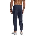 thumbnail image 3 of Domuza Men's Joggers with Zipper Pocket Athletic Lightweight Sweatpants Track Pants for Gym Workout Running Dark Blue S, 3 of 3