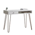 thumbnail image 6 of Caffoz Home Office Computer Hairpin Leg Desk with Drawer, White, 6 of 6