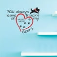 thumbnail image 1 of Custom Decals You always leave tracks on my heart Wall Art Size: 16 Inches x 16 Inches Color: Multi, 1 of 1
