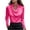 Hot Pink C, variant on Stamzod Womens Tops Dressy Casual Solid Color Long Sleeve Work Shirts Spring Summer Cowl Neck Satin Blouses for Women Green D L
