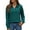 Blue, variant on MIXUE Boho Tops For Women Autumn Winter Solid Color V Neck Lapel Long Sleeve Casual Basic Pullover Shirts For Women T Shirts Daily-Wear,Blue,M