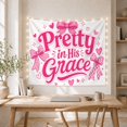 thumbnail image 5 of Pretty His Grace with Layered Prominent Words Flowing, Mystical Fantasy for Space Lovers, Galaxy Room Decor, Valentine'S Day Gift, Tapestry Wall Hanging for Bedroom and Dorm, 5 of 7