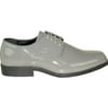 VANGELO Mens Tuxedo Shoe TUX-1 Wrinkle Free Dress Shoe (6.5 D(M) US, Gray Patent)