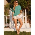 thumbnail image 5 of Ekouaer Pajama Set for Women Viscose from Bamboo Short Sleeve Tops and Shorts Set 2 Piece Lounge Set, 5 of 6