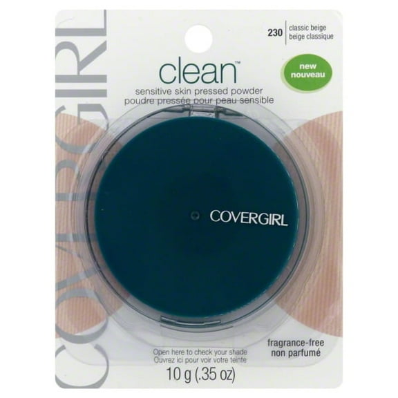 COVERGIRL Clean Sensitive Skin Pressed Powder, 230 Classic Beige, 0.35 Oz.