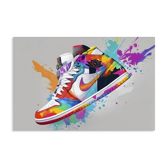 Stupell Industries Modern Hightop Sneaker with Splatter Canvas Art, 24 x 16, by Creative Studio