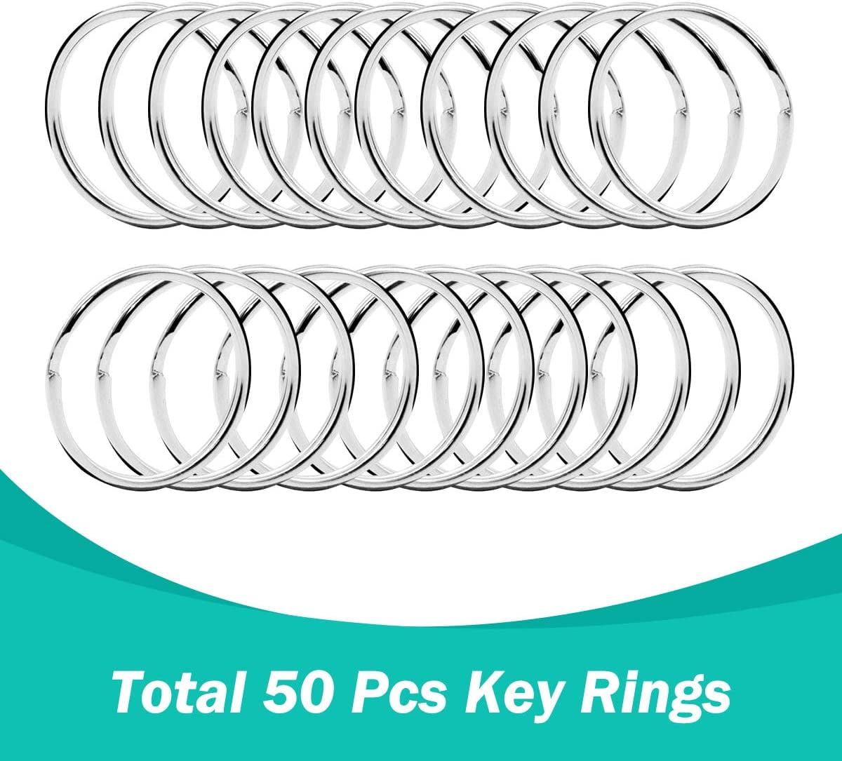 100 Pcs Premium Swivel Snap Hooks with Key Rings,Metal Lanyard Keychain  Hooks Lobster Clasps for Key Jewelry DIY Crafts 1.38inch/35mm(50 Pcs Lanyard  Snap Hooks+50 Pcs Key Rings) 