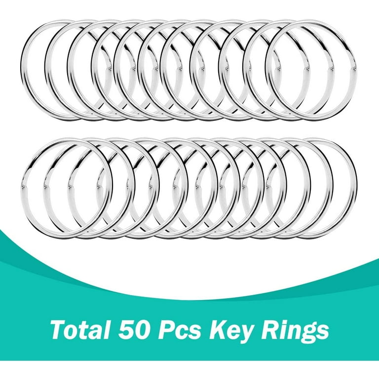 Sprookber 100pcs Metal Lobster Claw Clasp with Key Ring, Keychain Rings for Crafts, Key Jewelry DIY Crafts, Lanyard Clips Snap Hook, Swivel Clasps