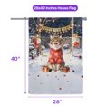 thumbnail image 5 of Happy New Year 2026 Maine Coon Holiday Balloons Party Snow House Flag 28x40in Double Sided Cat Lover Kitten Owner Gifts Outdoor Decor - 13018, 5 of 5