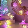 thumbnail image 3 of Skksst Christmas Fairy Light LED Snowflake String Light Battery Operated Waterproof Hanging Cutain Light 10ft, 3 of 7
