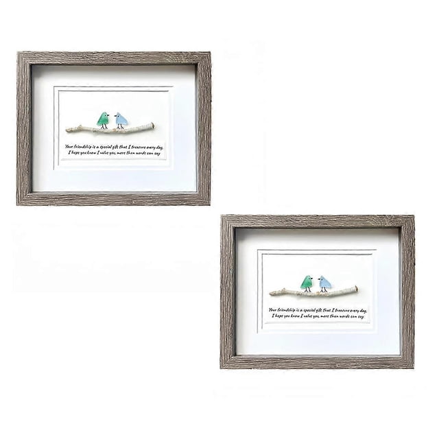 Exquisite Sea Glass Birds - Unique and Thoughtful Friendship Gift, Sea Glass Art Decorative Ornaments