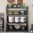 thumbnail image 2 of S-HOME Heavy Duty Metal Adjustable Garage Shelves in Black, 4000LBS Capacity Industrial Storage Rack Unit for Warehouse and Home Organization, 2 of 13