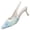 Blue, variant on Elegant Lace Mesh Slingback Heels for Women Floral Embroidered Kitten Heels Bridal Shoes Pointed Toe Wedding Pumps