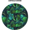 thumbnail image 4 of Hawaiian Exotic Tropical Green Leaves Tablecloth Round Summer Table Cover Washable Polyester Table Cloth for Kitchen Party Picnic Dining Decor 60 Inch, 4 of 6