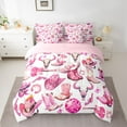thumbnail image 2 of Homewish Children Teenagers Western Cowgirls Boots Hats Twin Bedding Sets 7-Piece,Disco Ball Guitar Bedding Comforter Set Microfiber,Old Fashion Breathable Sheet Sets,Ultra Soft Home Decor, 2 of 8