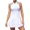 white, variant on ALove Women Tennis Outfit Sports Dress Golf Exercise Dresses with Shorts and Pockets Polo Collar Zipper Athletic Dresses Tennis Dress