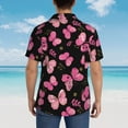 thumbnail image 6 of Easygdp Girl Butterfly Men's Hawaiian Shirts Print Lapel Short Sleeve for Beach, vacation, party, casual occasions - Large, 6 of 9