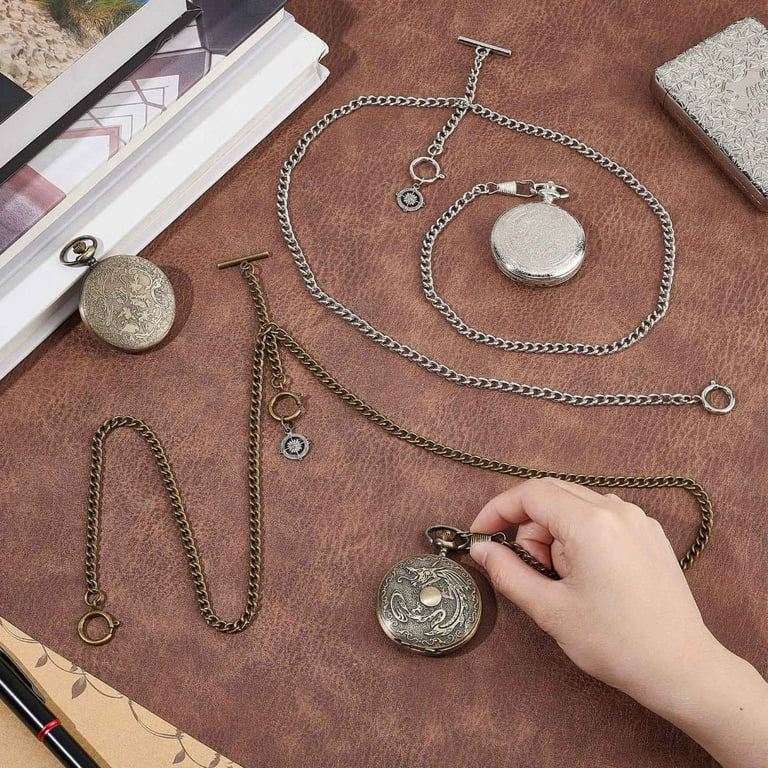 Pocket Watch Chain Double Albert T-Bar Chain Antique Hanging Watch