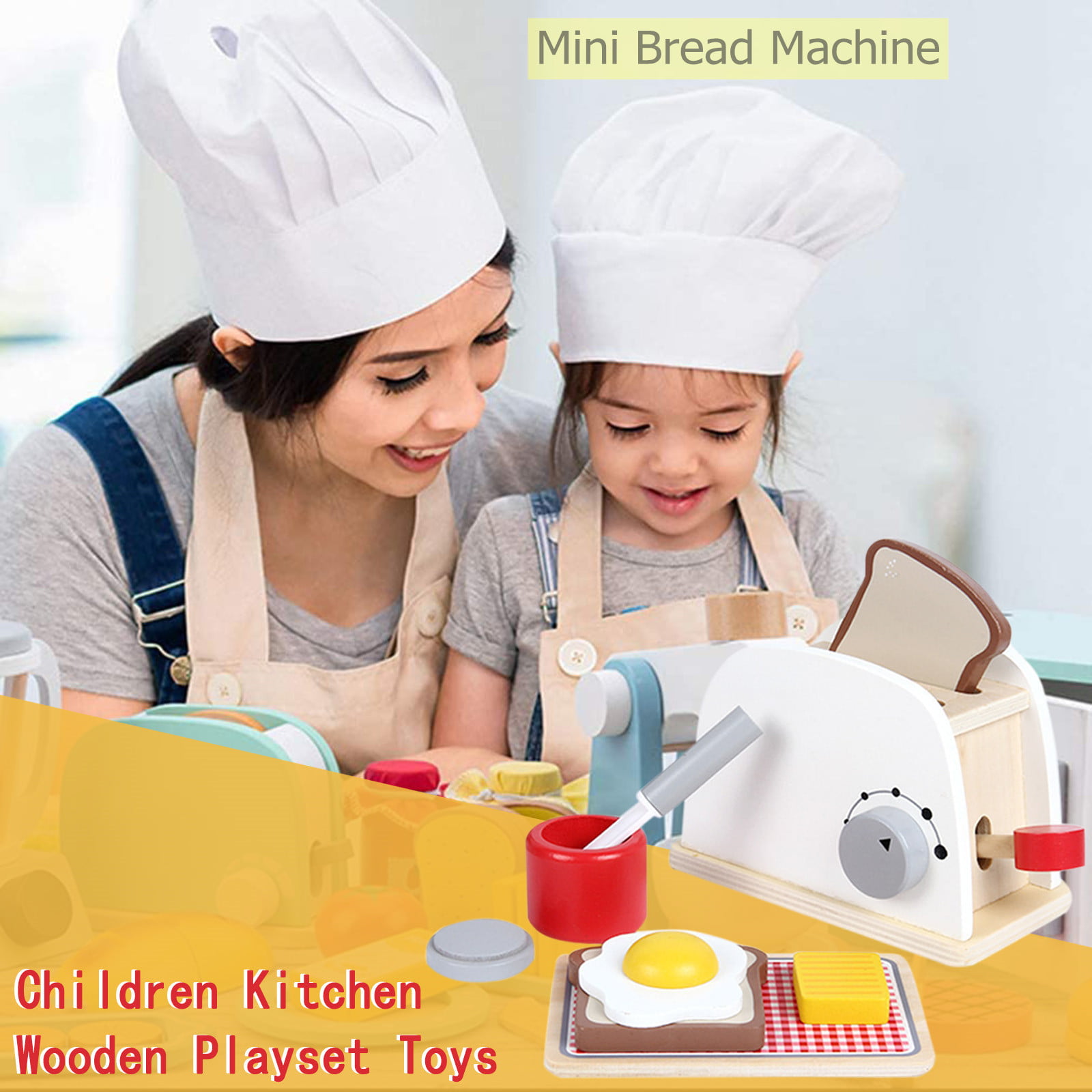 Details about   Kitchen Play Set For Kids Wooden Playset Toy Pretend Baker Cooking Toddler Gift 