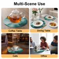 thumbnail image 2 of Teal Green Ombre Clouds Round 15 Inch Placemats Set of 4, Modern Abstract Gradient Cloud HeatResistant Non Slip Place Mats for Dining Table, Wipeable Braided Kitchen Table Mats for Housewarming, 2 of 9