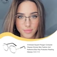 thumbnail image 4 of Sonducket Gafas de lectura, gafas de lectura, lentes antiazules, bloque cuadrado de gran tamaño, hipermetropía, colgante de moda a la moda, Type3 NO3, 4 of 6