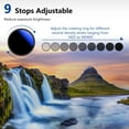 thumbnail image 3 of Neewer MRC ND Filter for 58mm Camera Lens， Professional 58mm Variable Neutral Density Adjustable ND Filter ND2 to ND400 with Multi-Layer Coating， Water-Resistant/Scratch-Resistant/Ultra-Slim, 3 of 5