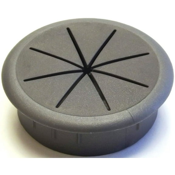 Jandorf Computer Grommet Gray Fits 2-3/8 In. Cut Out