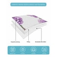 thumbnail image 5 of Quilts Twin Size, Purple Rose Soft Comforter Bedding Set for Bed, Spring Flower Watercolor Modern Floral Leaf Lightweight Quilted Bedspread with Pillow Cover(2 Pieces) for All Season, 68x86 Inch, 5 of 6