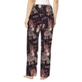 thumbnail image 3 of Naloa Romantic Paris Print Women’s Ultra-Soft Comfy Pajama Lounge Pants with Pockets & Drawstring, 3 of 8