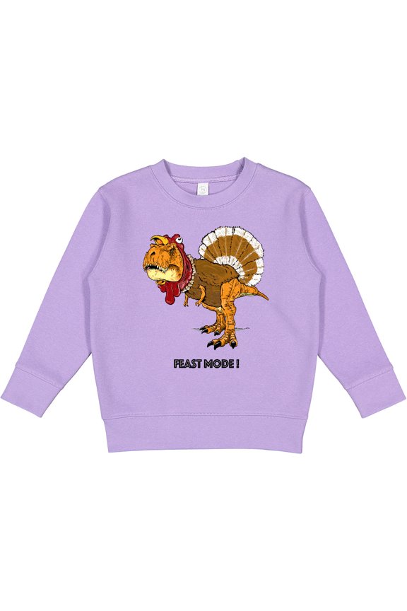 King of Thanksgiving Feast Mode in Orange Toddler Sweatshirt