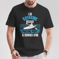 thumbnail image 2 of Kayaking Because Punching People Is Frowned Upon Graphic Tee Unisex Adult Cotton Casual Outdoor Adventure Gift for Kayak Lovers or Everyday Wear, Size L, Color Black, 2 of 3