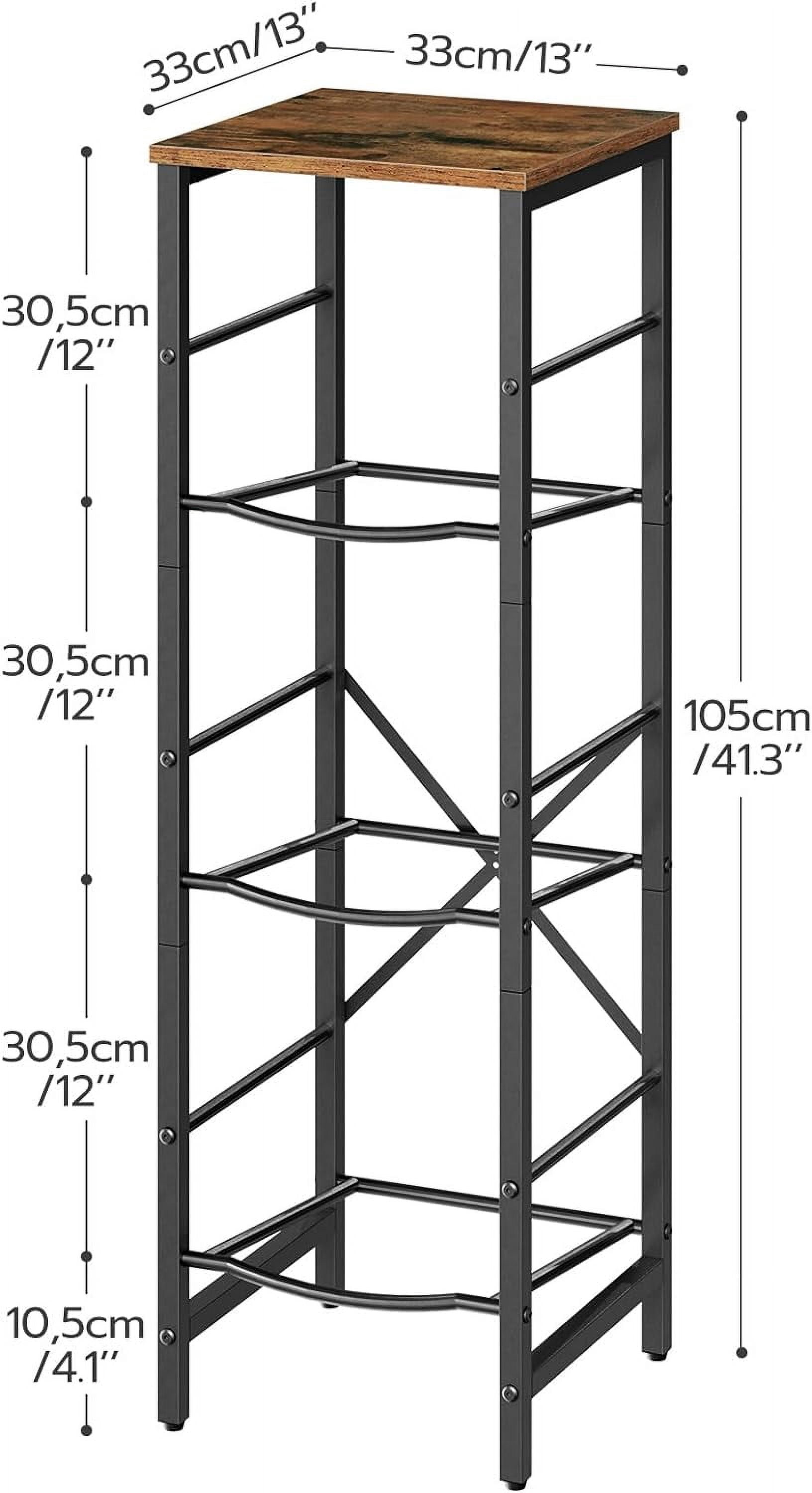 Water Jug Rack, Water Bottle Holder, 5 Gallon Water Jug Rack, 4-Tier Water Cooler Storage Rack, Water Dispenser Stand, for Kitchen, Living Room, Office, Black